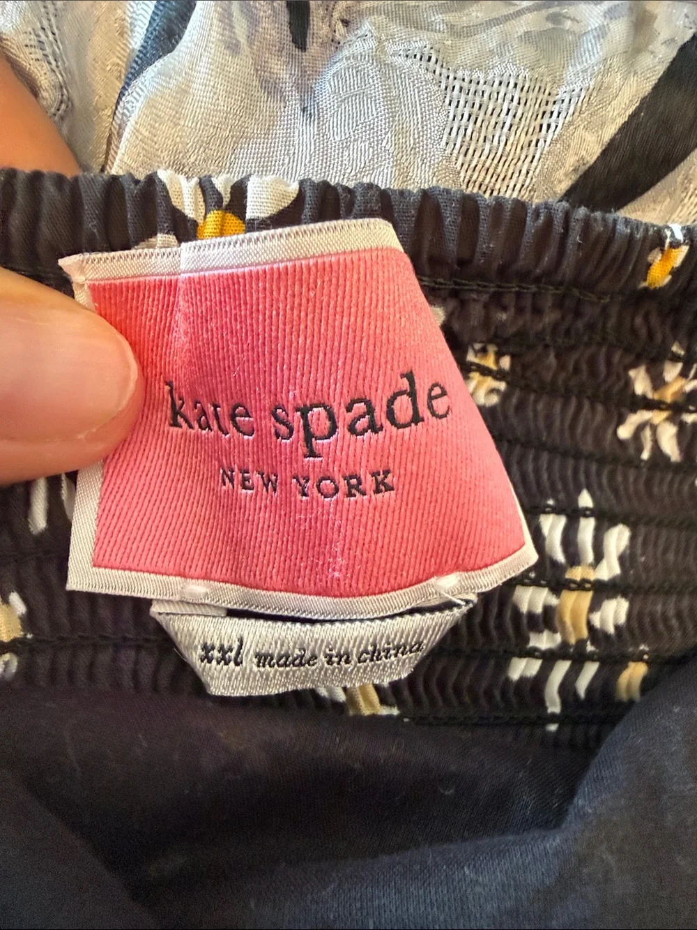 Kate Spade New York Black Daisy Print Fit & Flare Sundress XXL